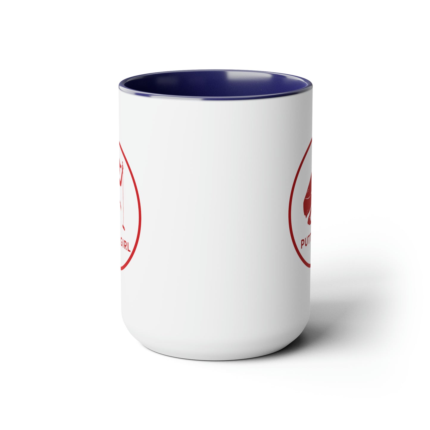 Putter Girl Two-Tone Coffee Mugs, 15oz