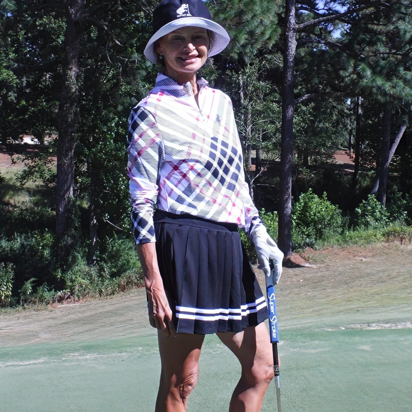 Criss Cross Long Sleeve Polo