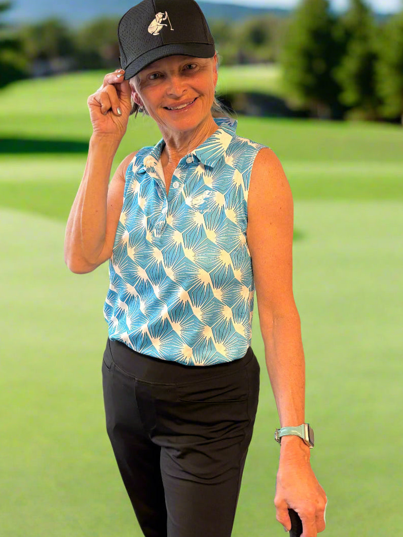 Sun Burst Sleeveless Polo