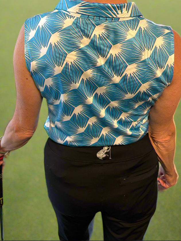 Sun Burst Sleeveless Polo