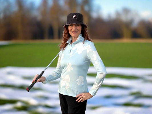White Iris Long Sleeve Polo