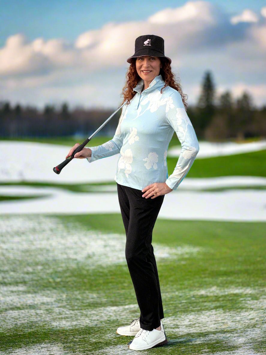 White Iris Long Sleeve Polo