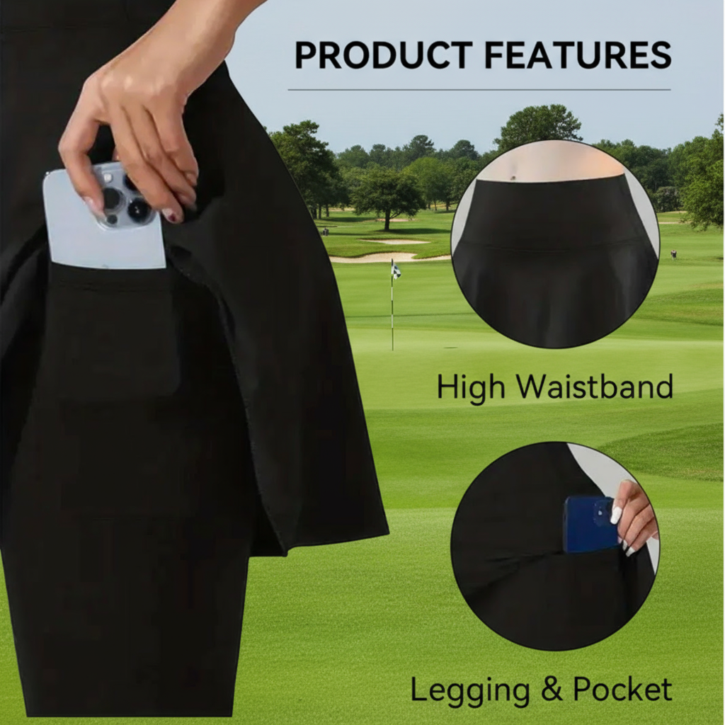 Sassy Skirted Leggings - Black