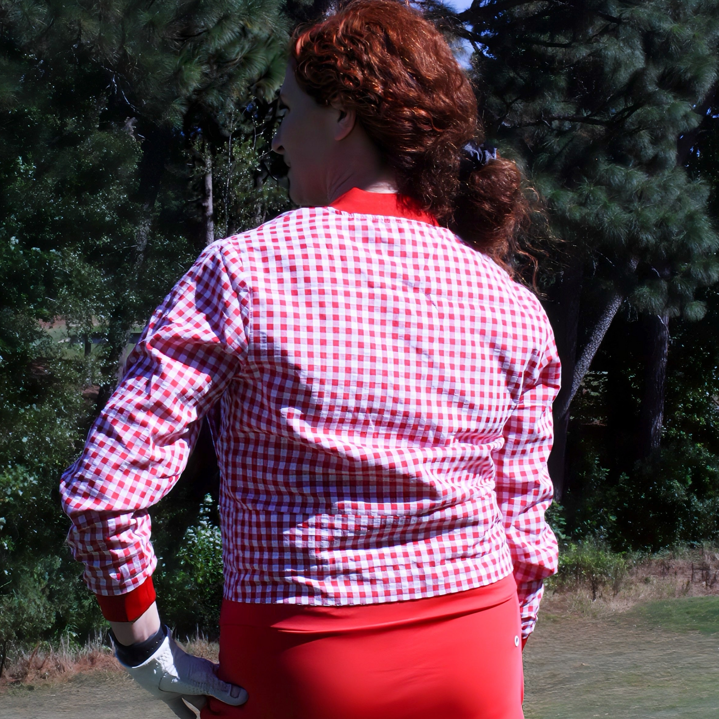 Red Check Baseball Jacket