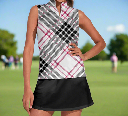 The Criss Cross Sleeveless Polo