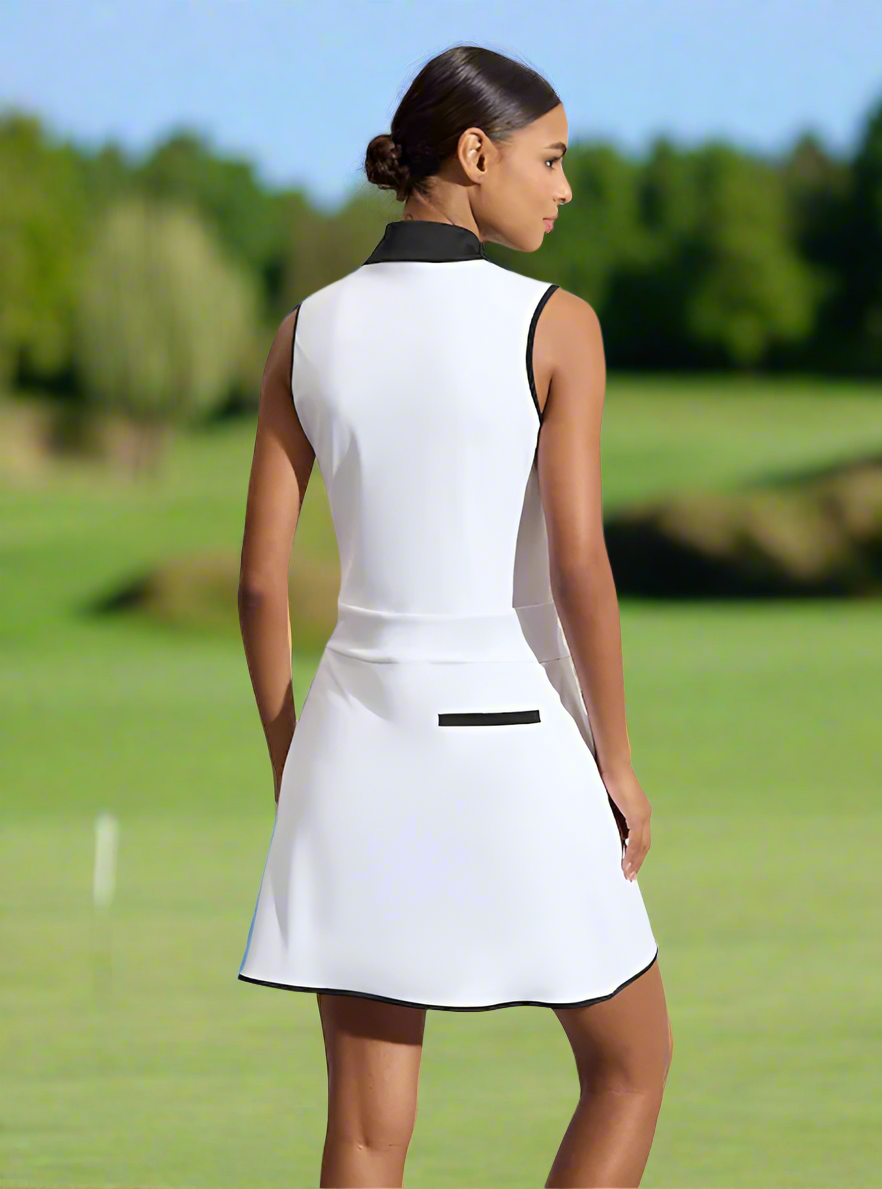 White Tuxedo Dress
