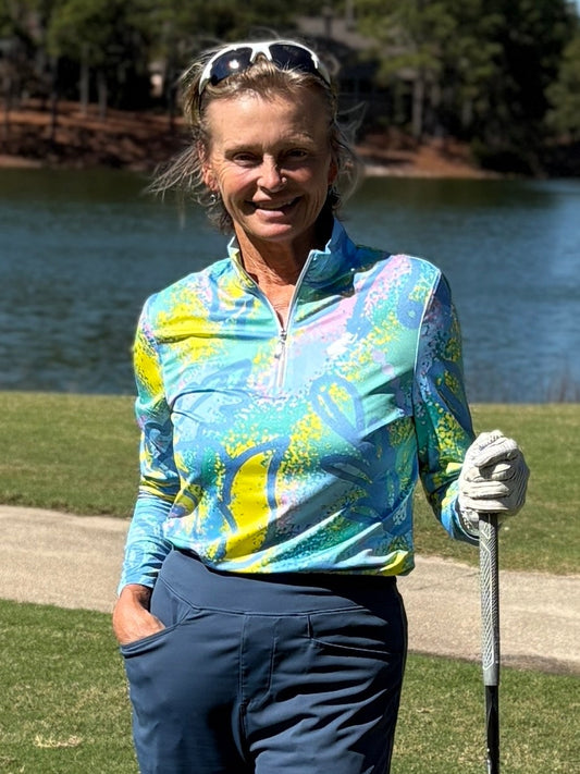 Fresh Tulip Long Sleeve Polo