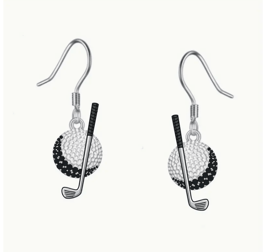 Ball and Club Earrings - Putter Girl