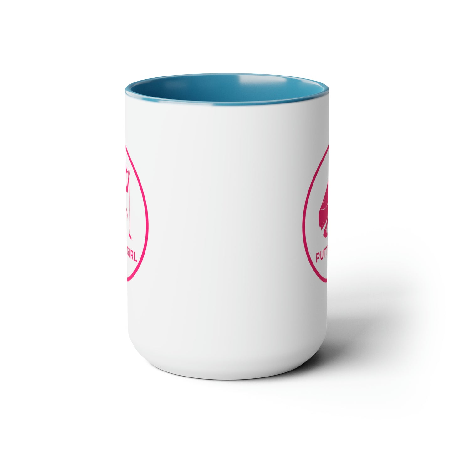 Putter Girl Two-Tone Coffee Mugs, 15oz