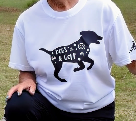 Putter Pup Golf and Dogs Tee