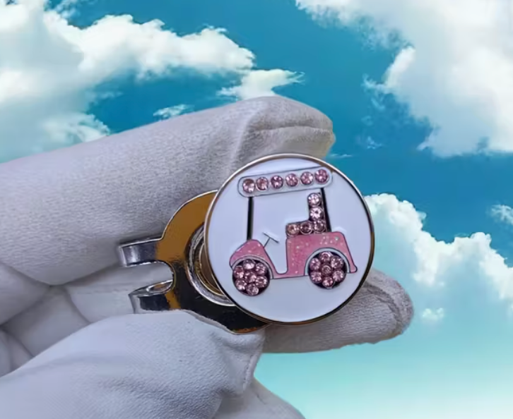 Pink Golf Cart Ball Market with clip