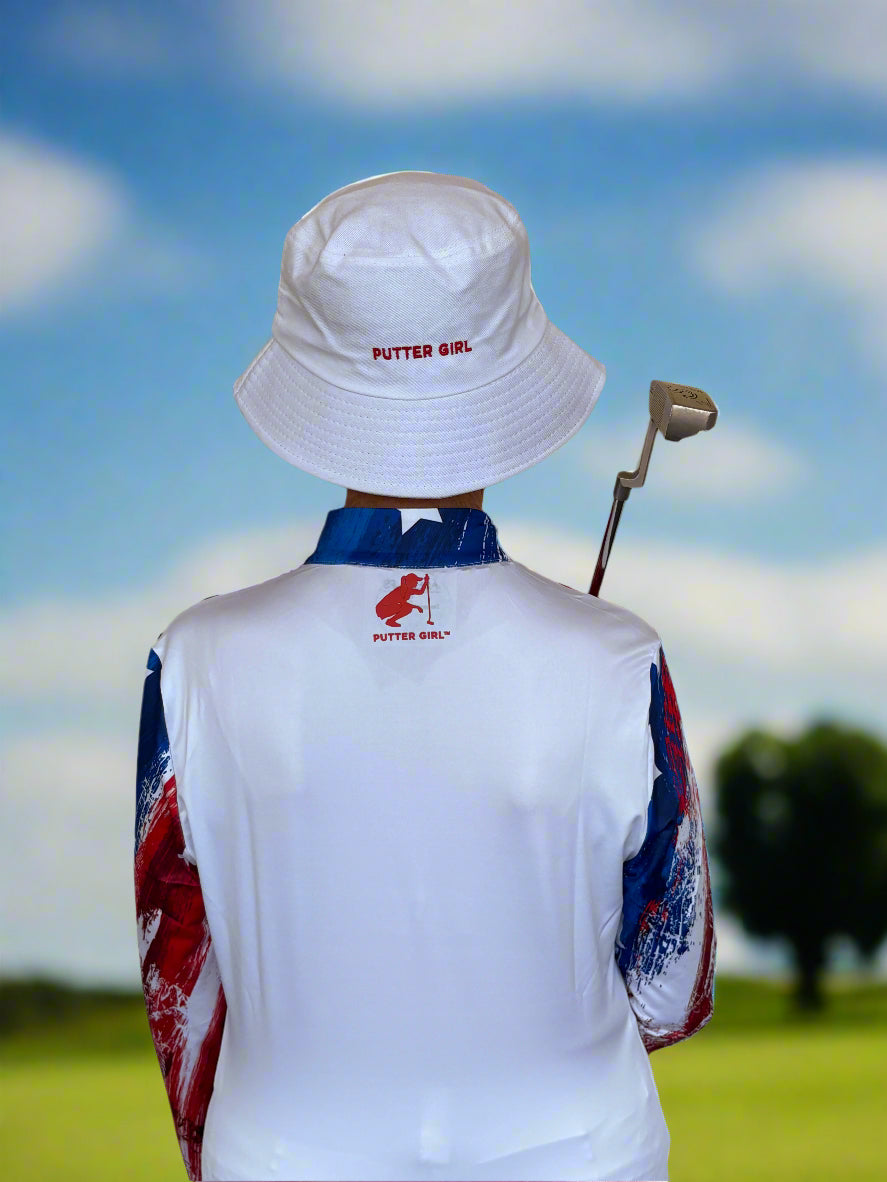 Stars and Stripes Long Sleeve Polo