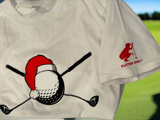 Putter Girls and Putter Guys Santa Hat Tee Bundle