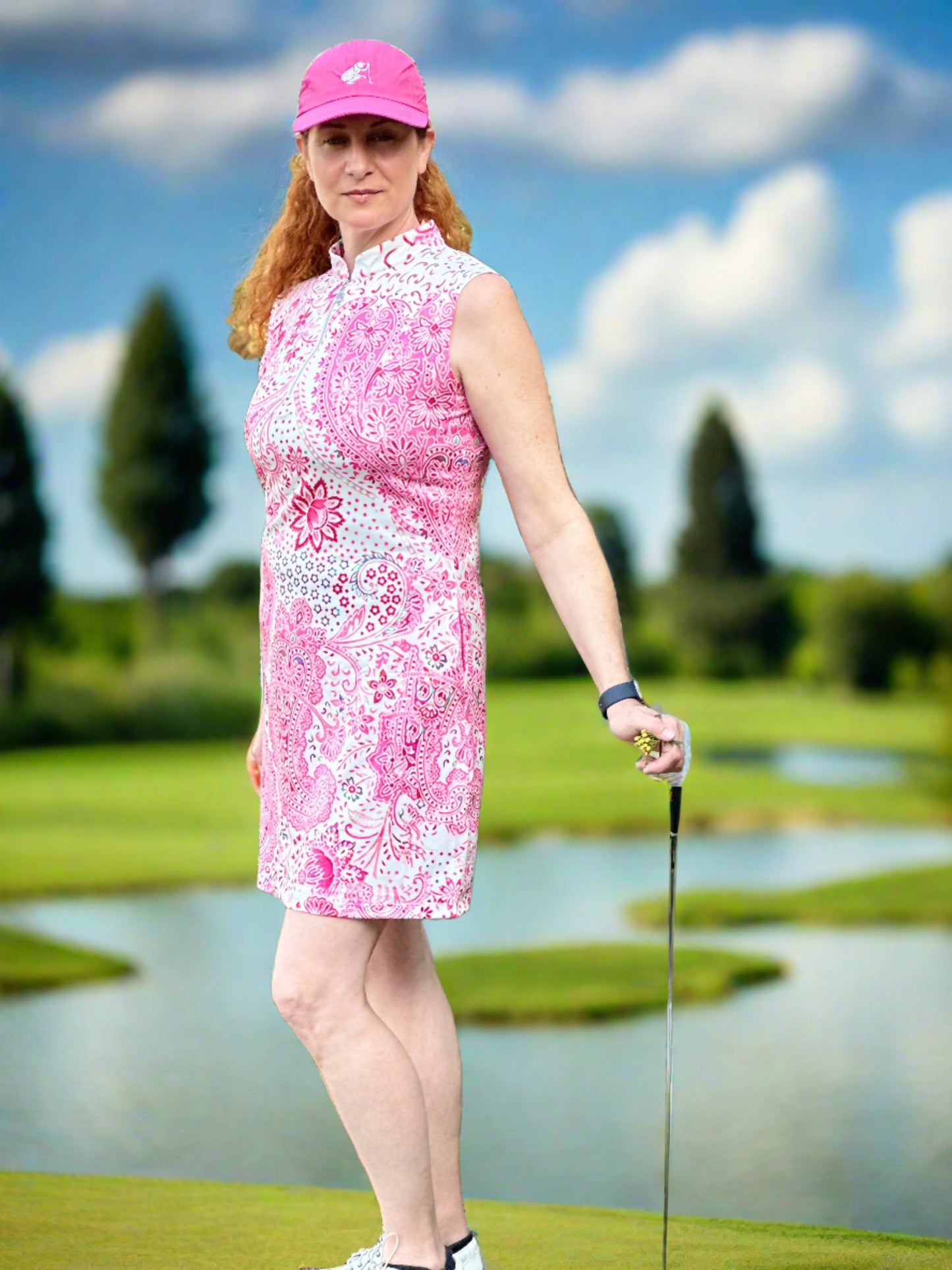 Pink Paisley Golf Dress