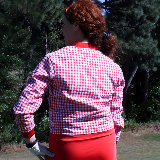Red Check Baseball Jacket