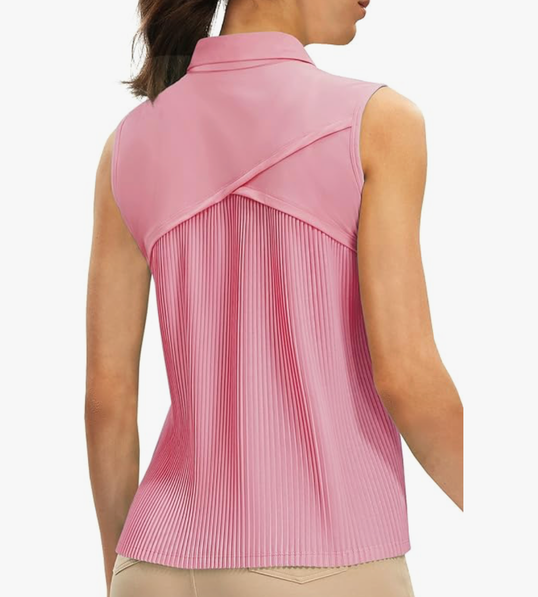 Putter Girl Pleated Sleeveless Polo