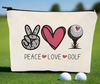 Peace, Love, Golf Pouch