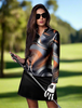 Sleek Spiral Long Sleeve Polo