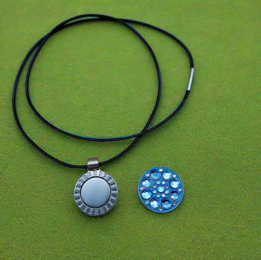 Ball Marker Necklace and Golf Glove