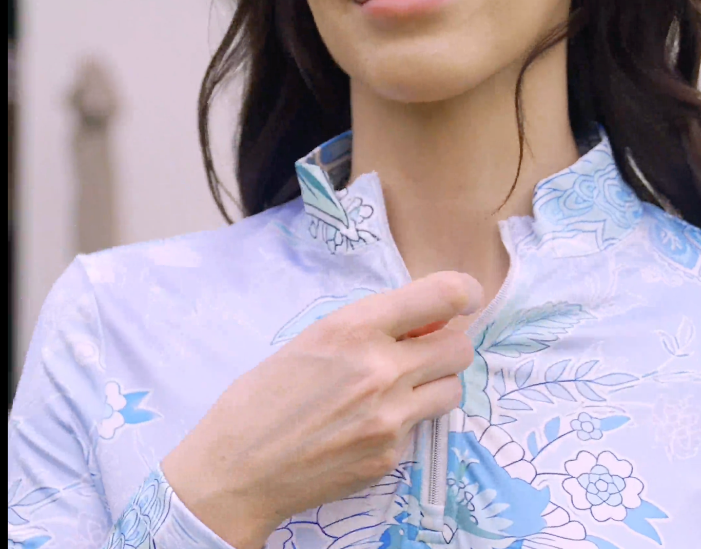Just a Smidge of Blue Long Sleeve Polo