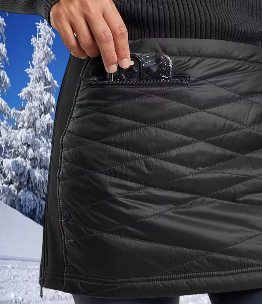 Black Thermal Golf Skirt