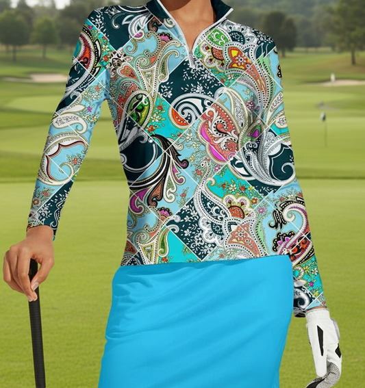 Kaleidoscope Long Sleeve Polo