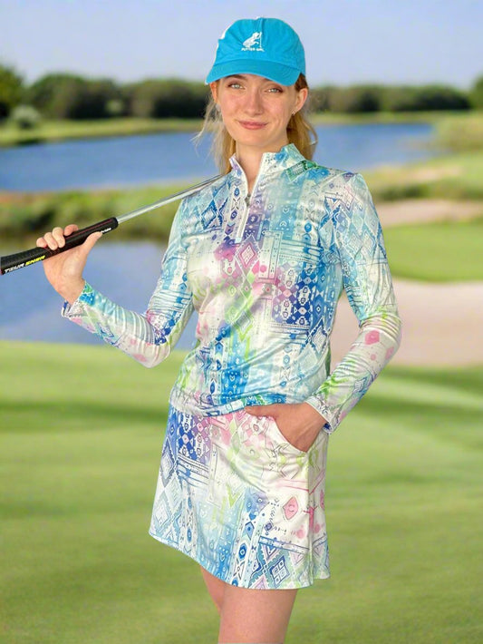 Aztec Long Sleeve Polo - Putter Girl