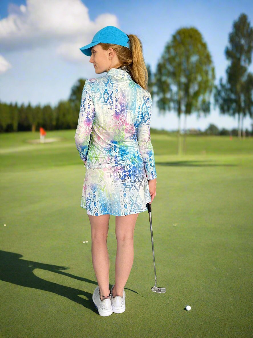 Aztec Long Sleeve Polo - Putter Girl