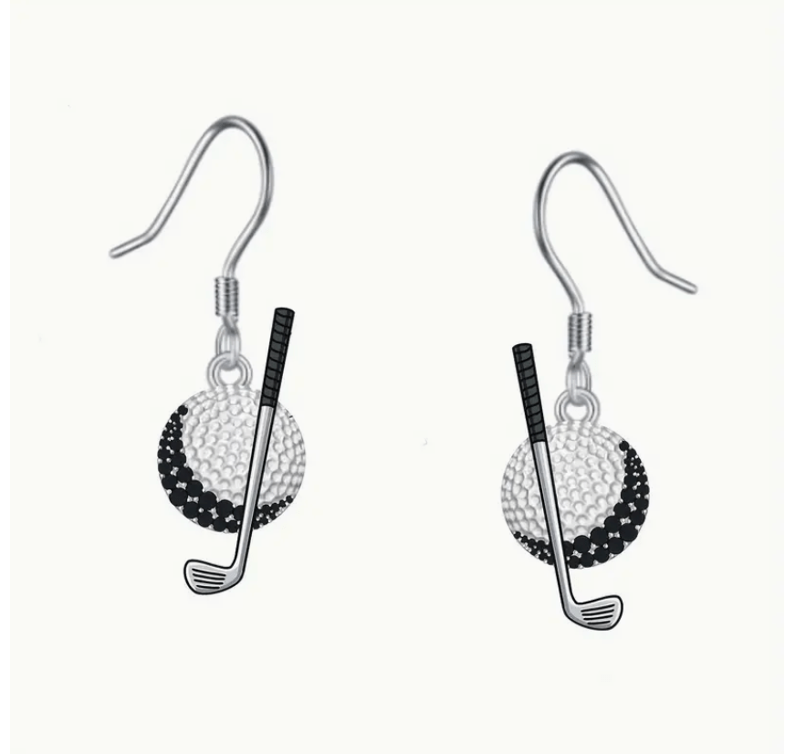 Ball and Club Earrings - Putter Girl