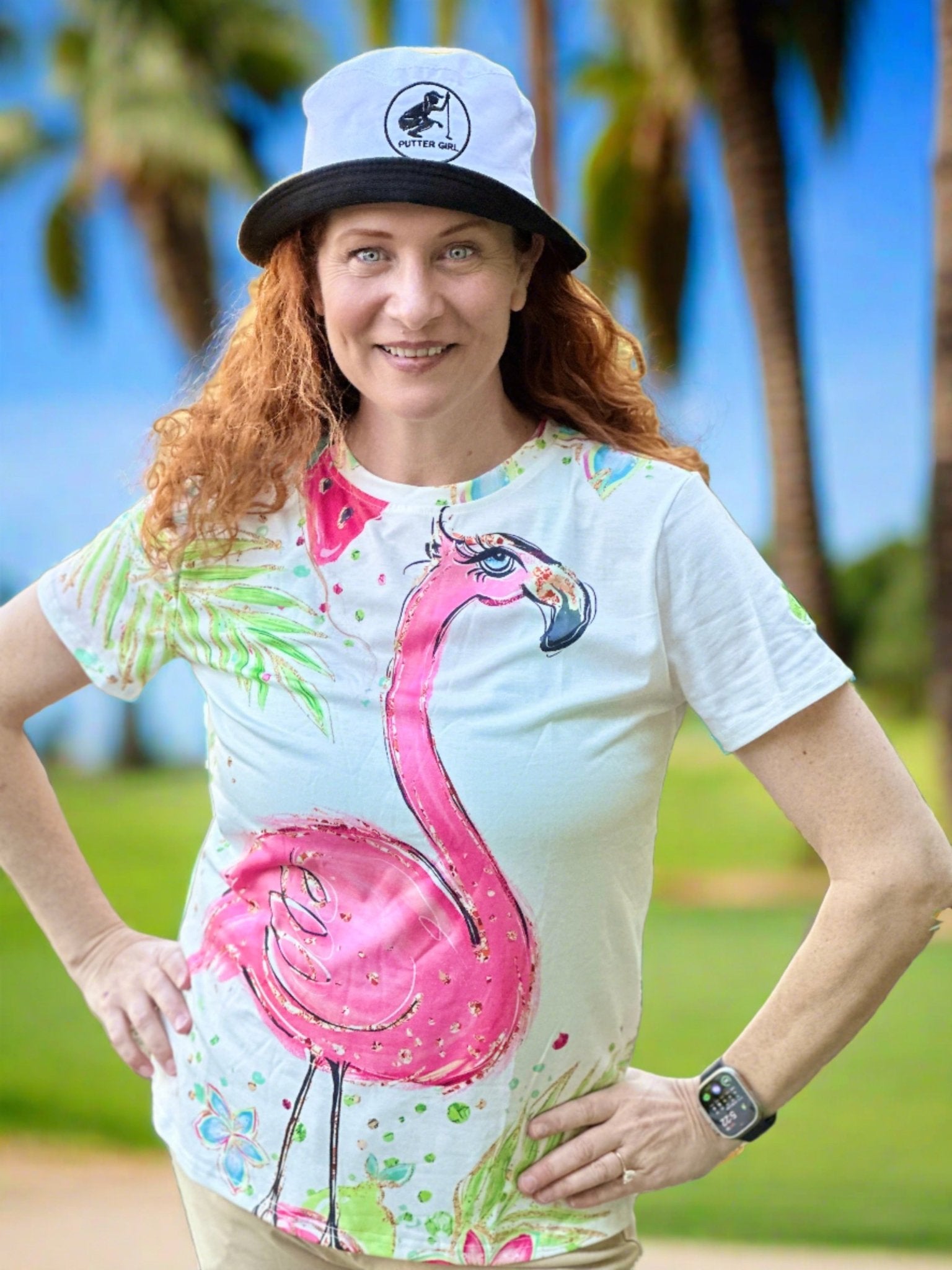 Big Flamingo Tee - Putter Girl