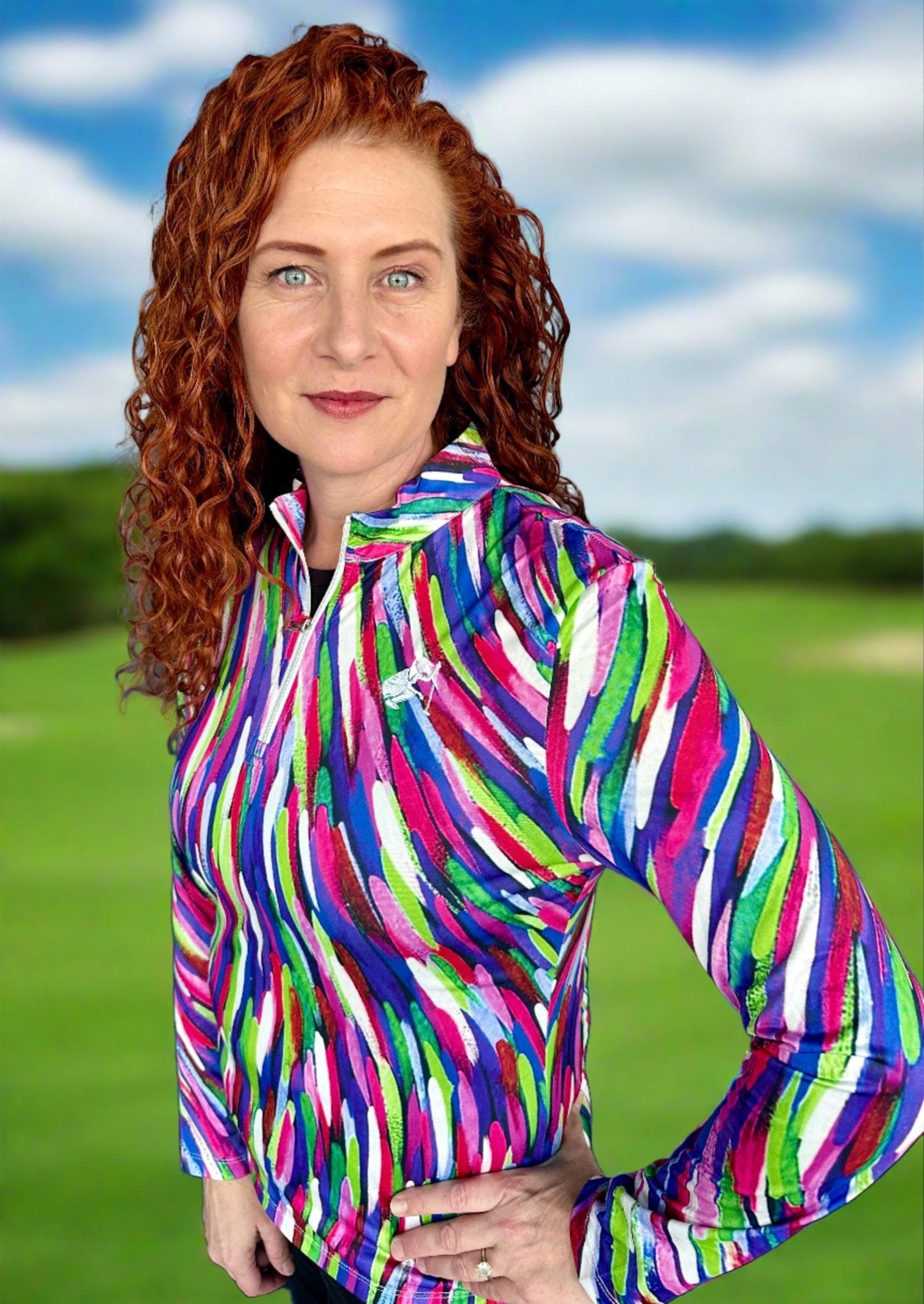 Finger Paint Long Sleeve Polo - Putter Girl