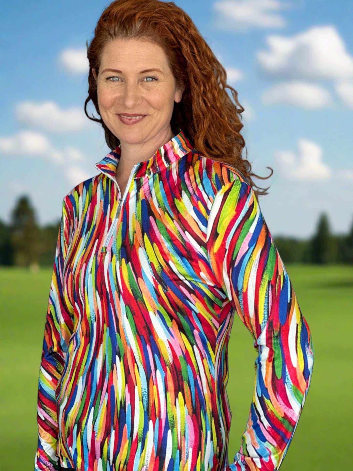 Finger Paint Long Sleeve Polo - Putter Girl