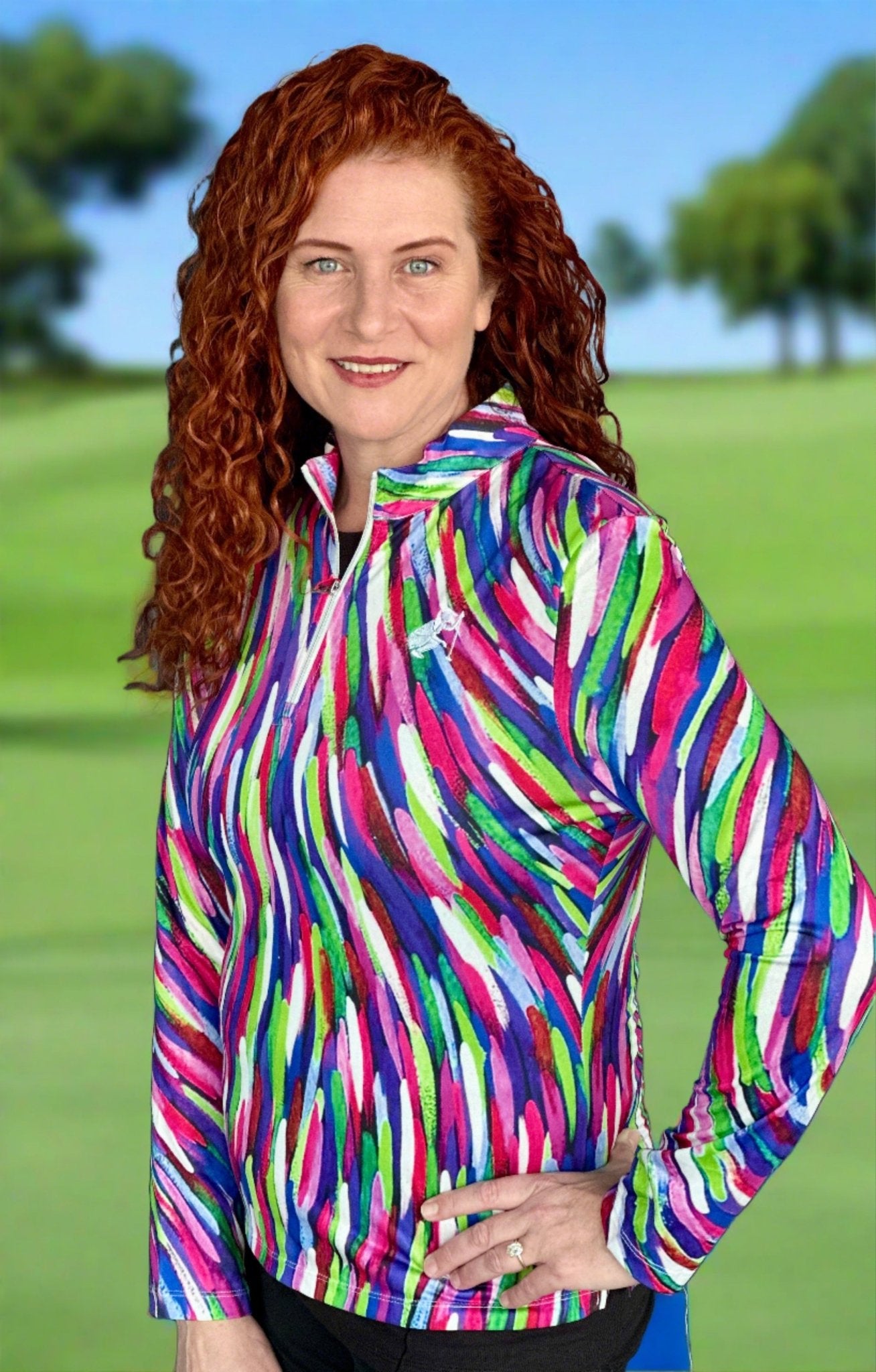 Finger Paint Long Sleeve Polo - Putter Girl