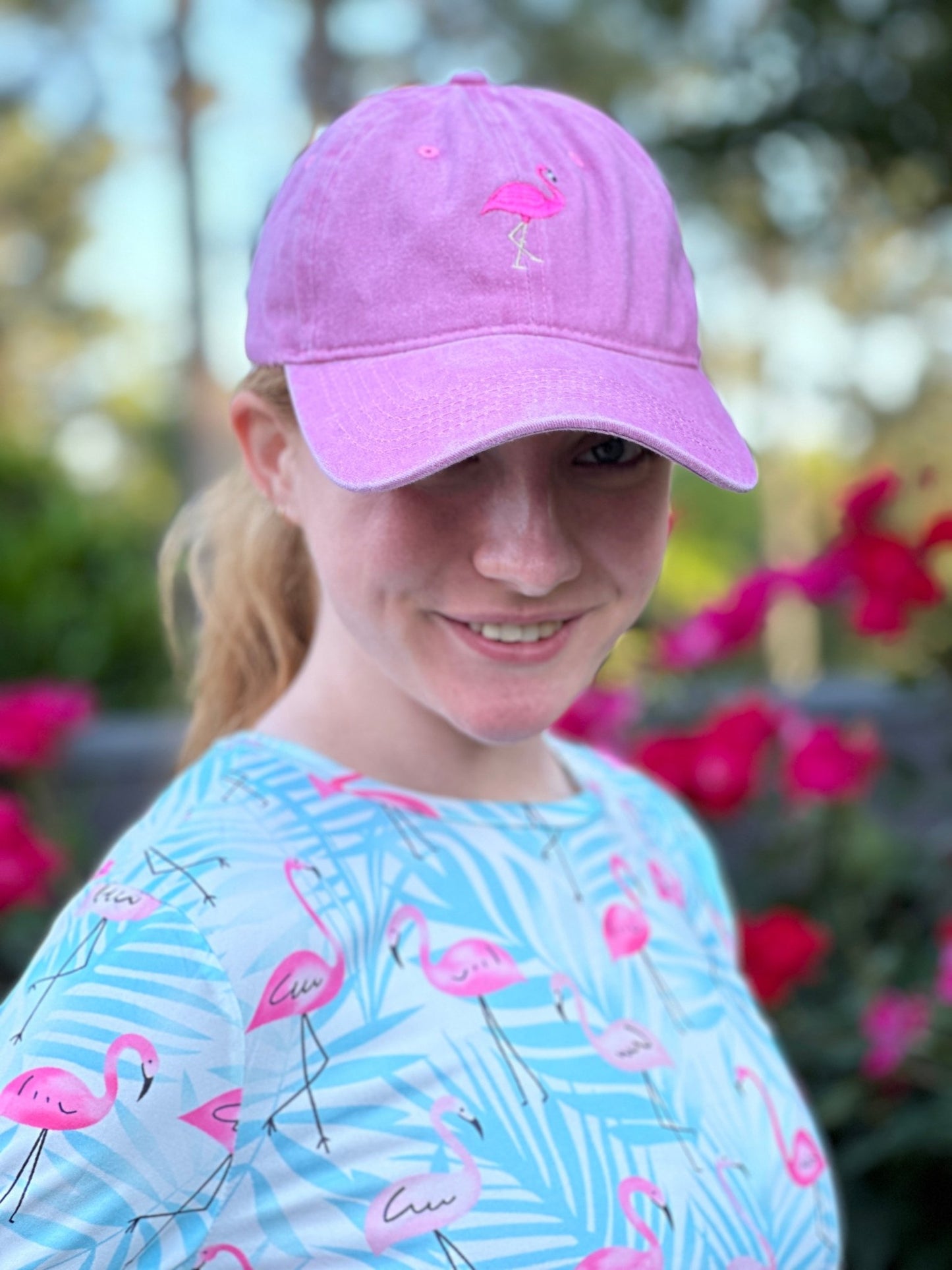 Flamingo Crew Neck Long Sleeve Tee - Putter Girl