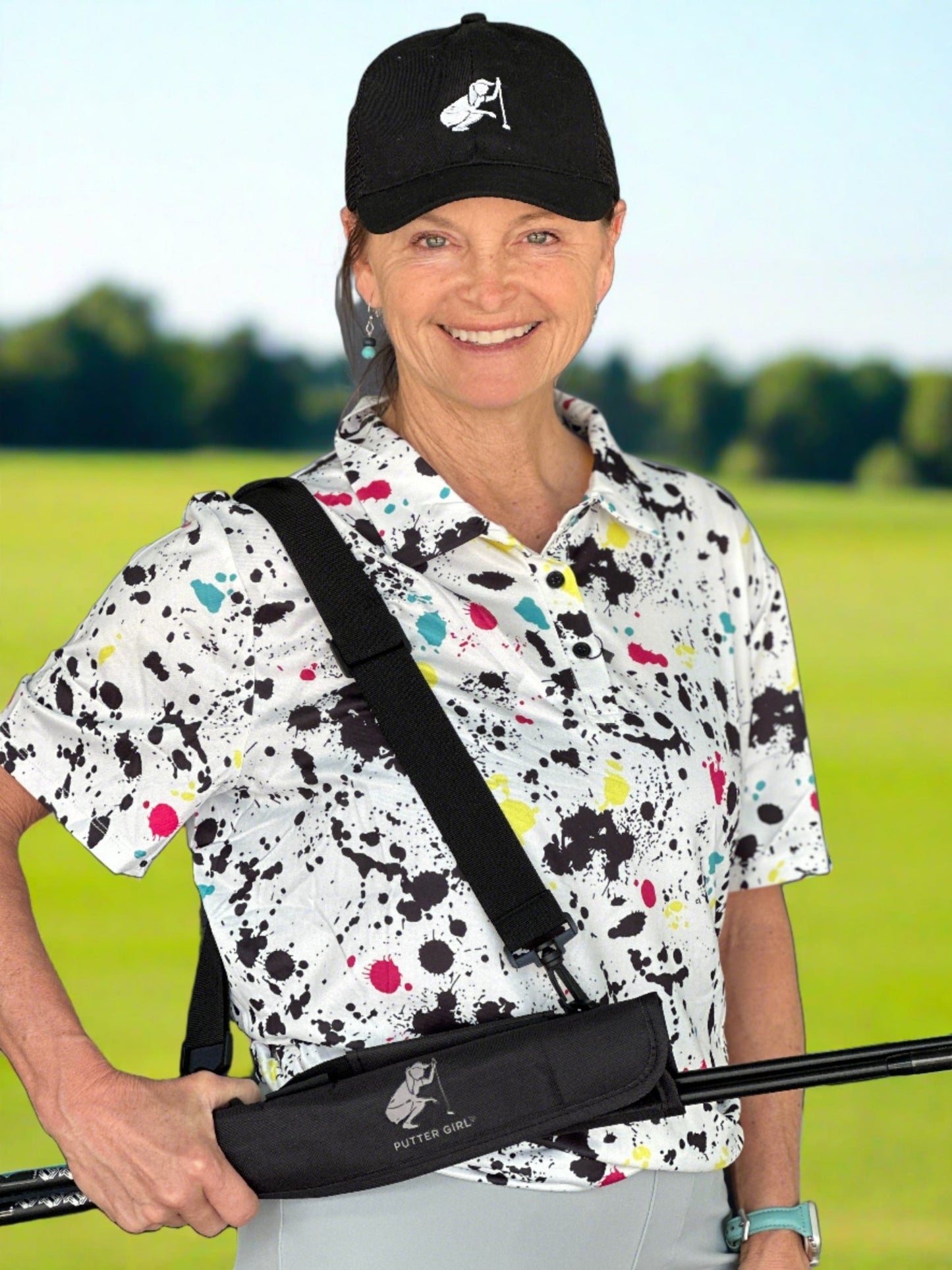 Paint Ball Short Sleeve Polo - Putter Girl