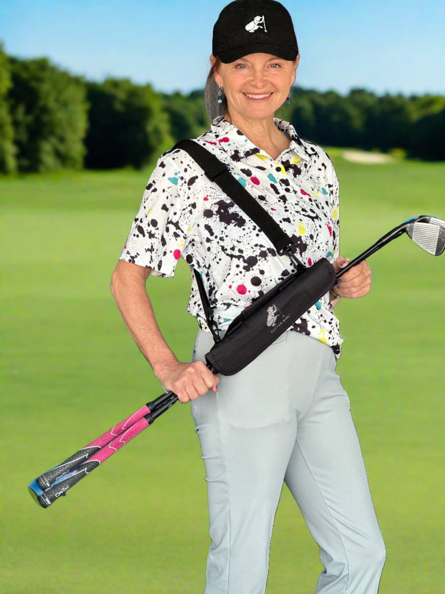 Paint Ball Short Sleeve Polo - Putter Girl