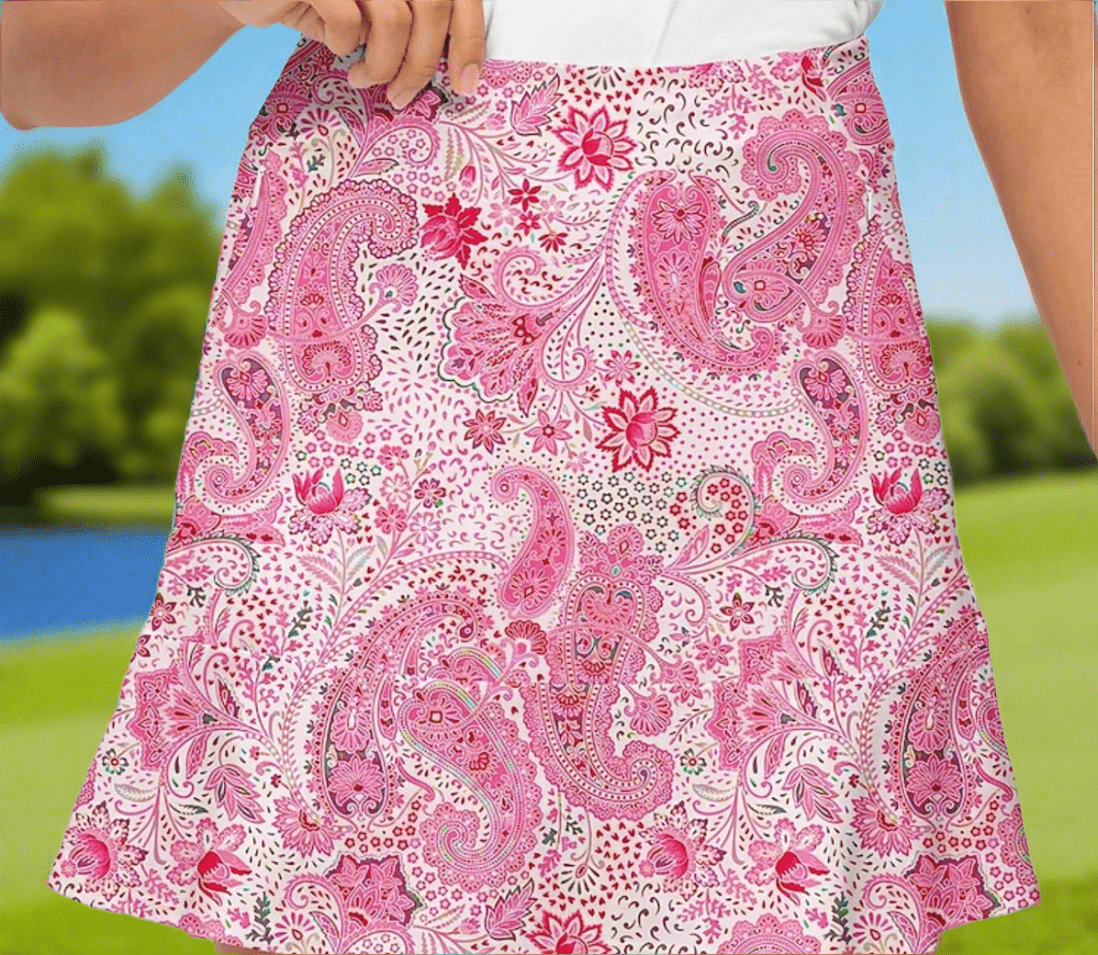 Pink Paisley Golf Skirt - Putter Girl