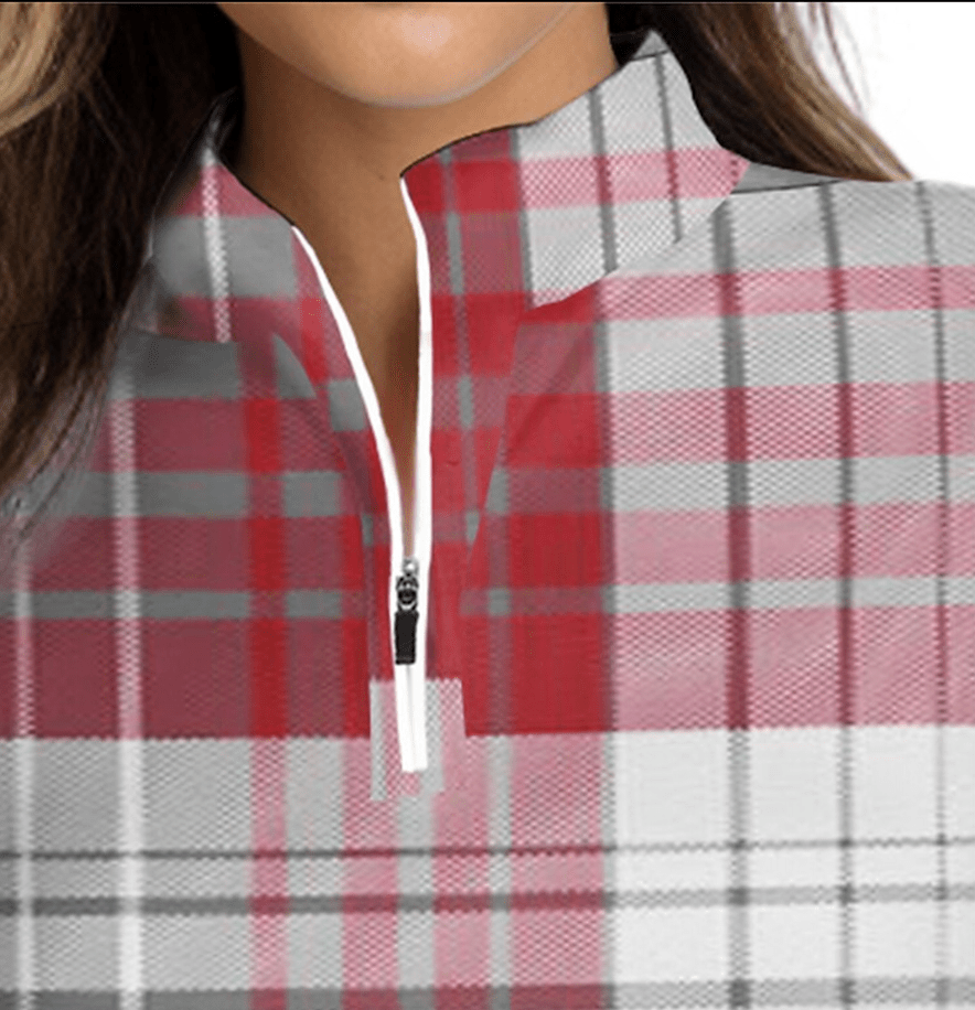 Wine and 9 Plaid Long Sleeve - Putter Girl